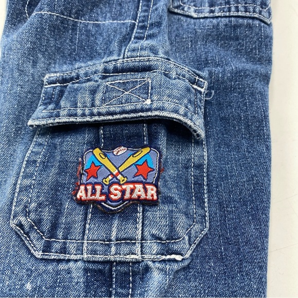 Vintage Sesame Street size 12 months jeans All Star Baseball Boys Baby Y2K - Picture 6 of 6